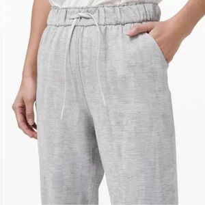 Gray Textured Jogger Pants